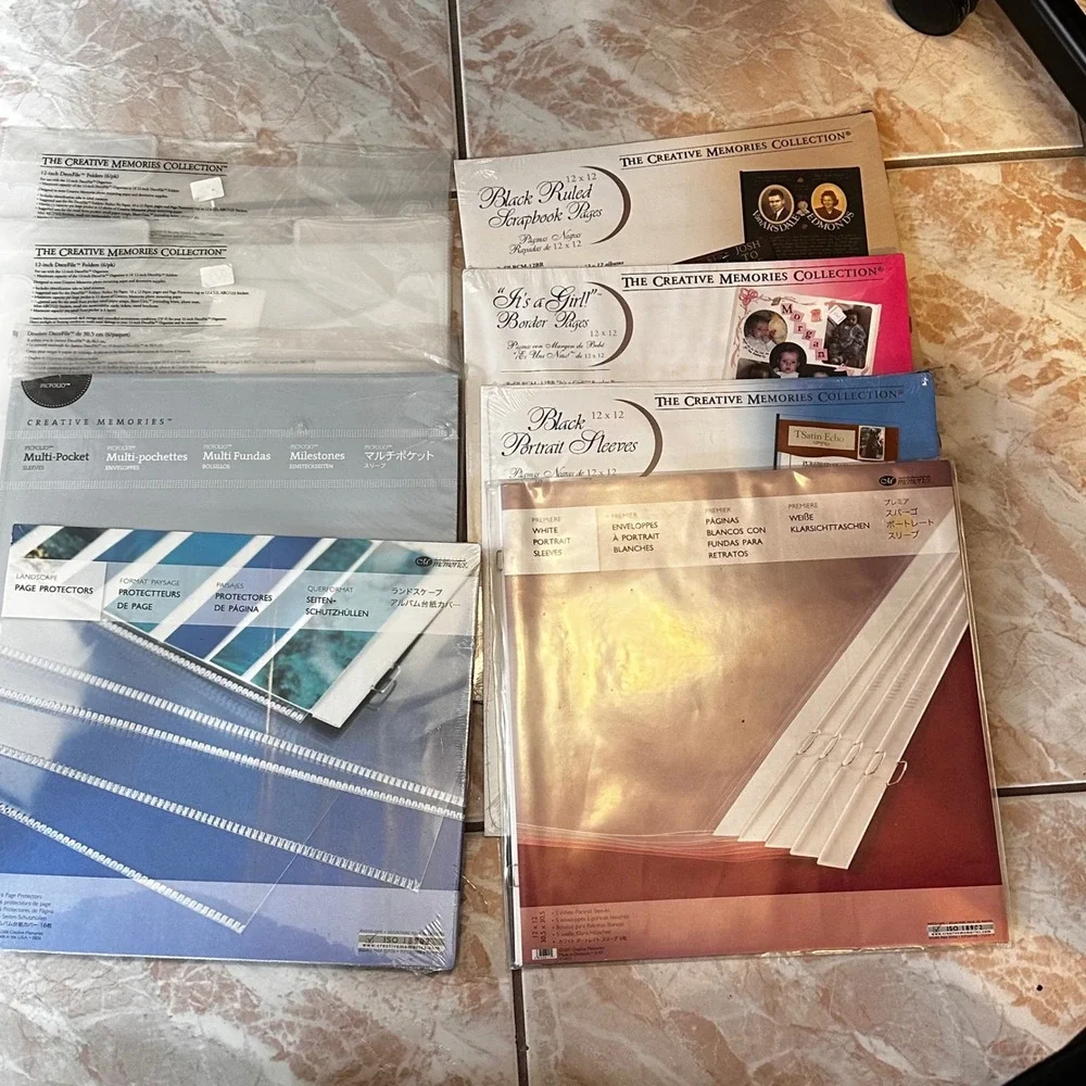 Creative Memories 12x12 Scrapbook Pages Protectors DecoFile Folders Lot NEW